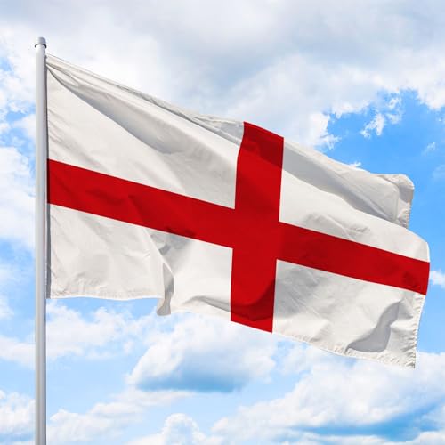 England Flagge 250 x 150 cm - für Fahnenmast, Englandfahne aus reißfestem Fahnen-Polyester-Stoff, Hissfahne Quer wetterfest und UV-beständig von Deitert