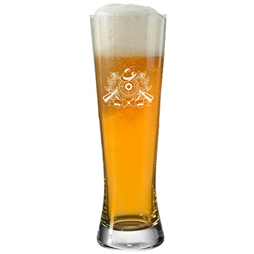Leonardo Weizenglas 0,5l Bionda mit Schützenlogo – Bierglas mit Gravur und Schützenlogo, Biergläser mit Teqton Qualität, Weißbierglas und Weizenbierglas von Deitert
