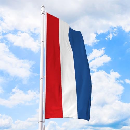 Niederlande Flagge 120 x 300 cm - für Fahnenmast, Niederlandfahne aus reißfestem Fahnen-Polyester-Stoff, Hissfahne Hochformat wetterfest und UV-beständig von Deitert