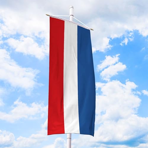 Niederlande Flagge 150 x 400 cm - für Fahnenmast, Niederlandfahne aus reißfestem Fahnen-Polyester-Stoff, Bannerfahne wetterfest und UV-beständig von Deitert
