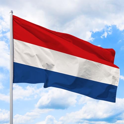 Niederlande Flagge 200 x 120 cm - für Fahnenmast, Niederlandfahne aus reißfestem Fahnen-Polyester-Stoff, Hissfahne Quer wetterfest und UV-beständig von Deitert