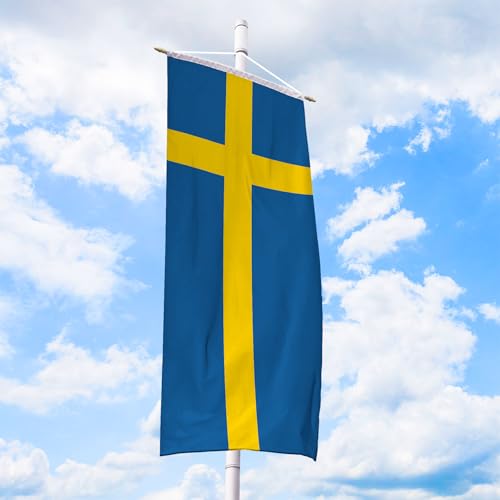 Schweden Flagge 80 x 200 cm - für Fahnenmast, Schwedenfahne aus reißfestem Fahnen-Polyester-Stoff, Bannerfahne wetterfest und UV-beständig Schweden Flagge 80 x 200 cm - für Fahnenmast, Schwedenfahne aus reißfestem Fahnen-Polyester-Stoff, Bannerfahne wetterfest und UV-beständig von Deitert