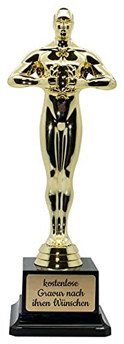 Deitert Siegerfigur inkl. Gravur mit Ihrem Wunschtext - Größe: 26,5 cm - das Geschenk für Männer und Frauen - personalisierte Trophäe im Filmpreis-Award Look Deitert Siegerfigur inkl. Gravur mit Ihrem Wunschtext - Größe: 26,5 cm - das Geschenk für Männer und Frauen - personalisierte Trophäe im Filmpreis-Award Look von Deitert