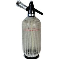 Soda Siphon Seltzer, Wire Mesh Glasflasche Vintage 70Er Jahre Barware Soda Siphon Seltzer, Wire Mesh Glasflasche Vintage 70Er Jahre Barware von DejaVuShopGifts