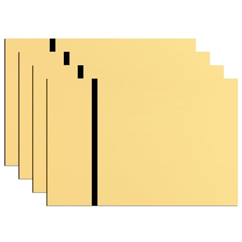 Acrylplatte, 4er-Set, transparente Plexiglas-Ersatzplatten, zweifarbige Lasergravurplatte, für Schilder, Kunsthandwerk, Projektausstellung (Unterseite gebürstetes Gold Panel mit schwarzer Schnitzerei) von Dekaim