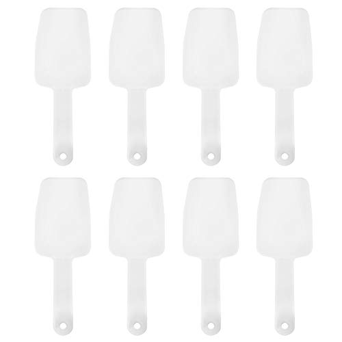 Dekaim Lebensmittelschaufel, 8Pcs Mini PP Kunststoffschaufel Eiskratzer Schaufel für Lebensmittel Nussmehl Dessert Home Küche Verwendung von Dekaim