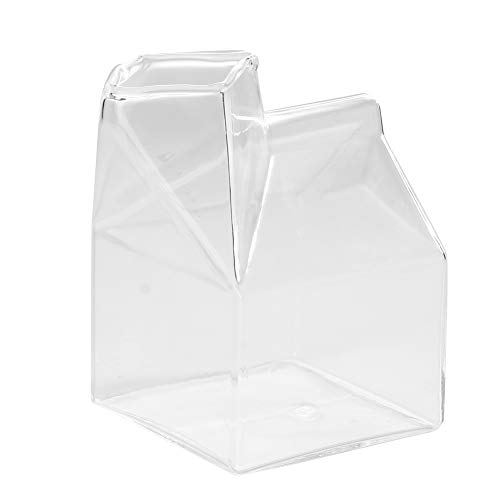 Dekaim Milchglas Karton, Nette Hausform Transparente Kaffee Milch Wasser Glas Tasse Becher Ausgießer Karton Behälter von Dekaim
