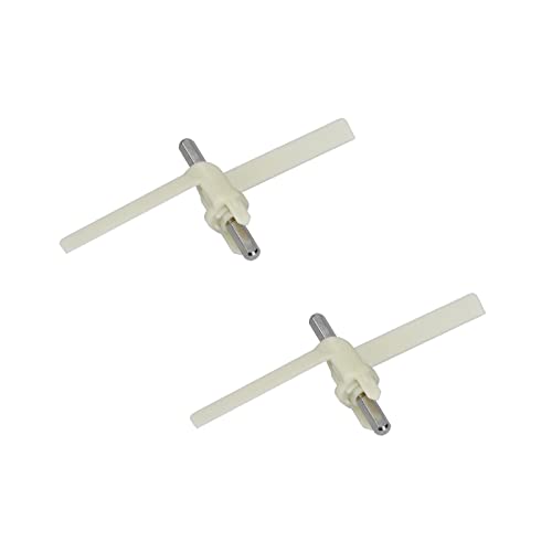DEKAROX 2er Set Durchlaufschnitzlerflügel für Bosch Siemens 00091027 für MUM ProfiMixx Küchenmaschine - 166x79x31mm Kunststoff Weiß Mitnehmer enthalten in MUZ4DS2 MUZ4DS3 MUZ8DS1 MUZ8MP1 von Dekarox