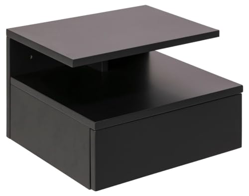 AC Design Furniture Fia Nachttisch mit 1 Schublade in Dunkelgrau, 1 Stück, Wandschrank im Minimalistischen Stil, Kleiner Nachtschrank für die Wandmontage, B: 35 x H: 22,5 x T: 32 cm von AC Design Furniture