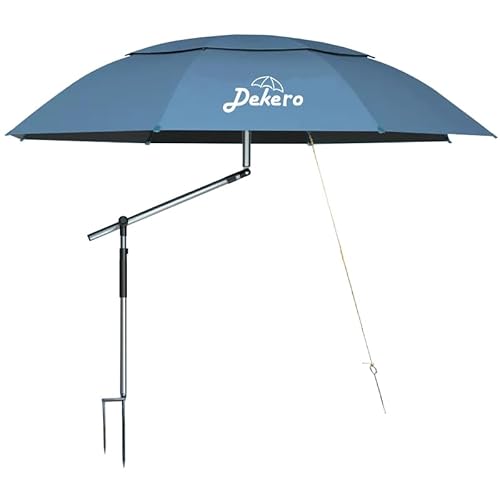 Dekero 240cm Strandschirm Windfest Stabil,UV 50 Mit Erdspieß Sonnenschirm Strand von Dekero