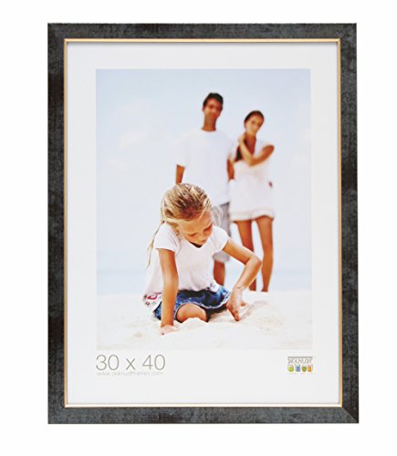Bilderrahmen mit Aufsteller Größe (Bild): 13 cm H x 13 cm B, Farbe: Schwarz / Silber von Deknudt Frames