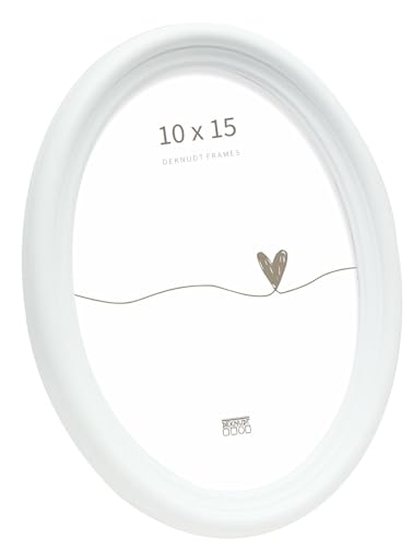 Deknudt Frames Bilderrahmen Oval - Weiss - S100F1 - Bild 10x15cm - Bilder aufhängen oder aufstellen von DEKNUDT