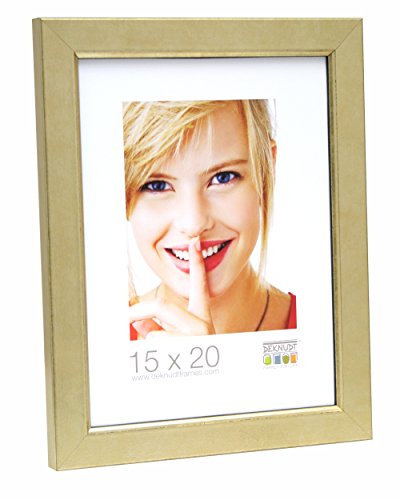 Deknudt Frames Bilderrahmen mit Aufsteller Farbe: Gold, Größe (Bild): 18 cm H x 13 cm B von Deknudt Frames