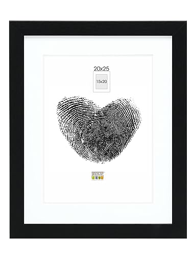 DEKNUDT FRAMES Bilderrahmen mit Passepartout - Schwarz - S66KF2 P1 20x25cm für Bild 15x20cm - Bilderrahmen Holz MDF - Bilder aufhängen oder ausstellen DEKNUDT FRAMES Bilderrahmen mit Passepartout - Schwarz - S66KF2 P1 20x25cm für Bild 15x20cm - Bilderrahmen Holz MDF - Bilder aufhängen oder ausstellen von DEKNUDT