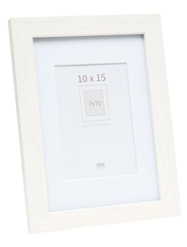 DEKNUDT FRAMES Bilderrahmen mit Passepartout - Weiss - S66KF1 P1 10x15cm für Bild 7x10cm - Bilderrahmen Holz MDF - Bilder aufhängen oder ausstellen DEKNUDT FRAMES Bilderrahmen mit Passepartout - Weiss - S66KF1 P1 10x15cm für Bild 7x10cm - Bilderrahmen Holz MDF - Bilder aufhängen oder ausstellen von DEKNUDT