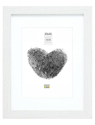 DEKNUDT FRAMES Bilderrahmen mit Passepartout - Weiss - S66KF1 P1 20x30cm für Bild 13x18cm - Bilderrahmen Holz MDF - Bilder aufhängen oder ausstellen DEKNUDT FRAMES Bilderrahmen mit Passepartout - Weiss - S66KF1 P1 20x30cm für Bild 13x18cm - Bilderrahmen Holz MDF - Bilder aufhängen oder ausstellen von DEKNUDT