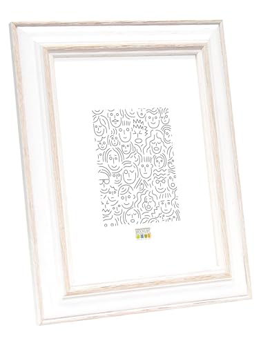 Deknudt Frames S221H1 Bilderrahmen 21x29,7 Basic, Weiss mit Beige, Holz Holz Fotokader Deknudt Frames S221H1 Bilderrahmen 21x29,7 Basic, Weiss mit Beige, Holz Holz Fotokader von Deknudt Frames
