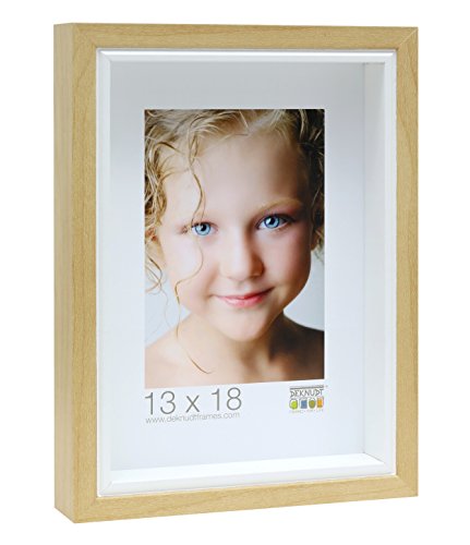 Deknudt Frames Bilderrahmen, Natur, mit weißem Netz, hohe Zierleiste, 15 cm x 20 cm, Kunststoff, 15 x 20 cm von Deknudt Frames