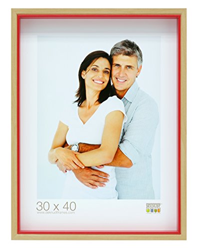 Deknudt Frames S40BH4 Cadre Photo Naturel Avec Filet Rouge 13 x 18 cm von Deknudt Frames