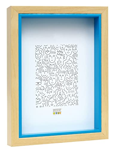 Deknudt Frames S40BH6 Cadre Photo Naturel Avec Filet Bleu 13 x 18 cm von Deknudt Frames