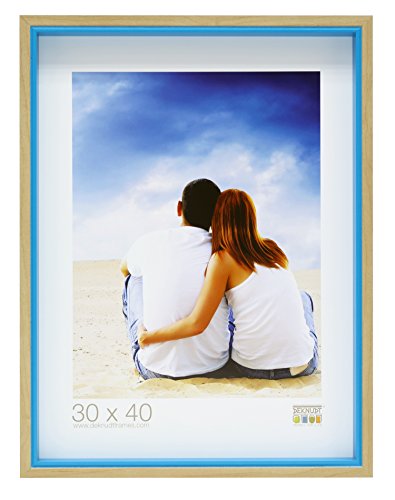 Deknudt Frames S40BH6 Cadre Photo Naturel Avec Filet Bleu 15 x 20 cm von Deknudt Frames