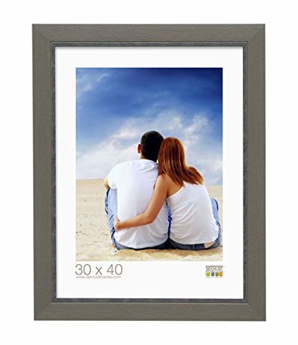 Deknudt Frames S45CF7 Bilderrahmen 14x18 Bilderrahmen Grau, imitierte Maltechnik mit Innenkante, Kunststoff Kunststoff Fotokader von Deknudt Frames