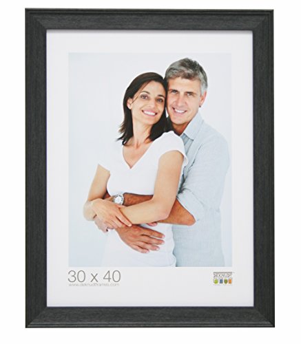 Deknudt Frames S45LH2 Bilderrahmen, Kunststoff/Holz, 40 x 50 cm, Schwarz von Deknudt Frames