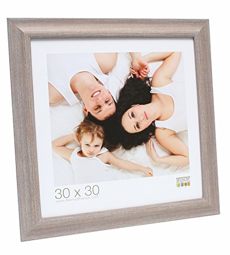 Deknudt Frames S45MF3 Bilderrahmen 18x24 Bilderrahmen beige, schräg abfallende Leiste, imitierte Maltechnik Kunststoff Fotokader von Deknudt Frames