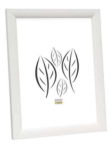 Deknudt Frames S54SF1 Bilderrahmen 15x23 Bilderrahmen Weiss, Maler-Look Holz Fotokader von DEKNUDT