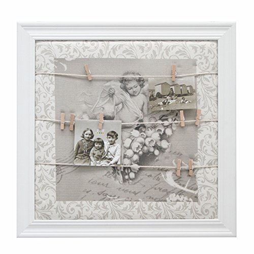 Deknudt Frames Fotorahmen, Deko, mit Seil und Wäscheklammern, Holz, beige, 40 x 40 von Deknudt Frames