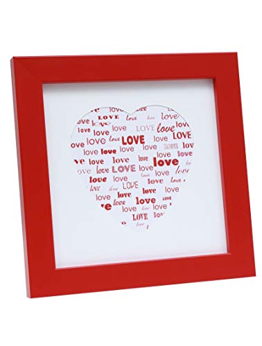 Deknudt S45SK4LOVE_13,0x13,0 Bilderrahmen, Holz, Herzmotiv, Rot von Deknudt Frames