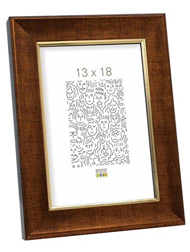 Deknudt S45YA3_13.0x18.0 Bilderrahmen, Holz, 13 x 18 cm, goldfarben von Deknudt Frames