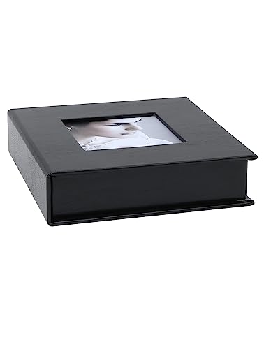 Deknudt Fotoalbum – Fotobox, Leder oder Kunstleder, Schwarz, 13 x 13 x 3,3 cm von Deknudt Frames