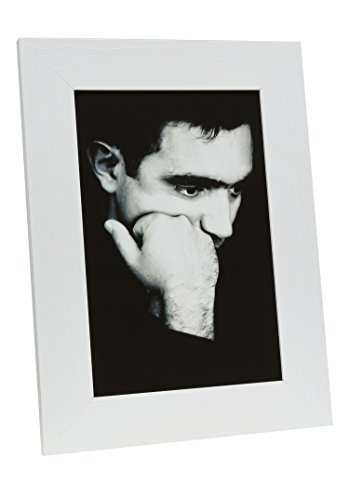 Deknut Deknudt Frames Bilderrahmen, Kiefernholz, weiß lackiert, rustikaler Stil, 40 x 50 cm, Holz von Deknut