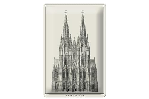 Blechschild 30 x 20 cm - Der Kölner Dom - Deko7 von Deko 7