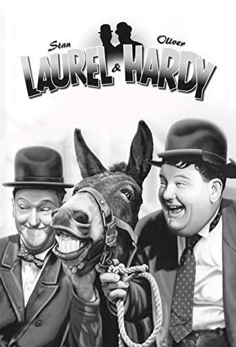 Blechschild 30 x 20 cm - Stan Laurel & Oliver Hardy mit Esel - Dick und Doof - Deko7 von Deko 7