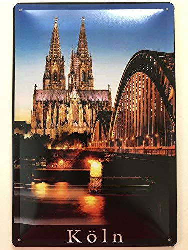 Blechschild 30 x 20 cm - Der Kölner Dom - Deko7 von Deko 7