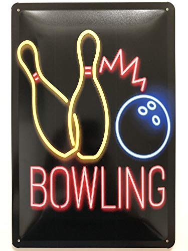 Deko 7 Blechschild 30 x 20 cm Bowling von Deko 7