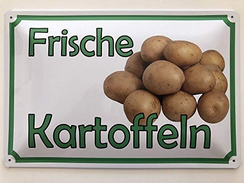 Deko 7 Blechschild 30 x 20 cm - Frische Kartoffeln Bauernhof von Deko 7