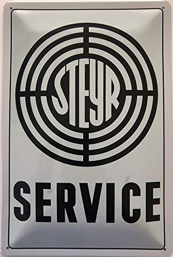 Deko 7 Blechschild 30 x 20 cm - Steyr Service Logo - Vintage von Deko 7