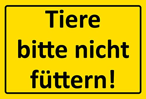 Deko 7 Blechschild 30 x 20 cm Tiere Bitte Nicht füttern ! Warnschild von Deko 7