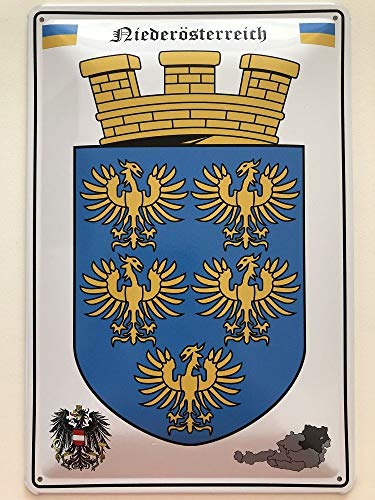 Deko 7 Blechschild 30 x 20 cm Wappen Österreich - Niederösterreich von Deko 7