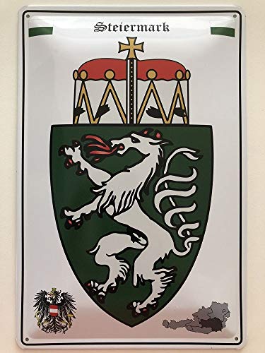 Deko 7 Blechschild 30 x 20 cm Wappen Österreich - Steiermark von Deko 7