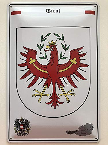 Deko 7 Blechschild 30 x 20 cm Wappen Österreich - Tirol von Deko 7