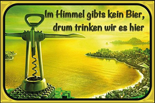 Deko 7 Blechschild Im Himmel gibt’s kein Bier, Drum Trinken wir es Hier 30 x 20 cm Deko 7 Blechschild Im Himmel gibt’s kein Bier, Drum Trinken wir es Hier 30 x 20 cm von Deko 7