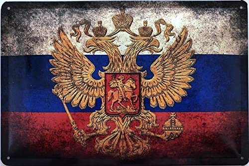 Deko 7 Blechschild 30 x 20 cm Russland Fahne National - Deko7 von Deko 7