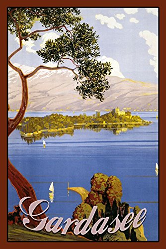 Deko 7 Blechschild Gardasee Italien 30 x 20 cm von Deko 7