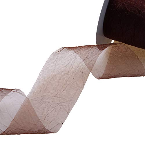 Deko AS GmbH Crashorganza braun - 50 mm breit - Rolle 20 Meter - 68050 88-R 50 von Deko AS GmbH