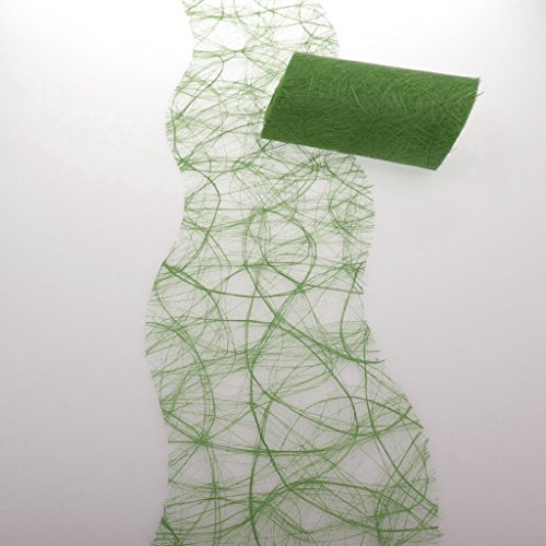 Deko AS GmbH Sizoweb Tischband Wellenschnitt apfelgrün 12,5 cm Rolle 25 Meter 64W 030-R von Deko AS GmbH