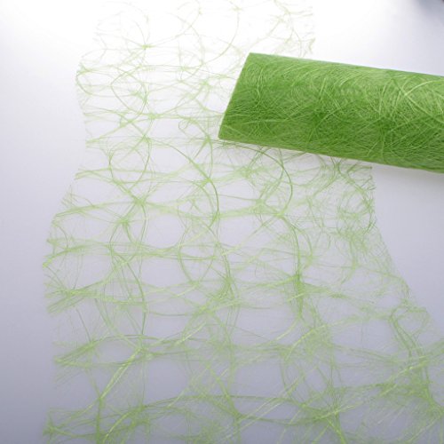 Deko AS GmbH Sizoweb Tischband Wellenschnitt apfelgrün 25 cm Rolle 25 Meter 64W 030-R von Deko AS GmbH